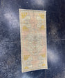 Turkish Mini Rug Oriental Hand Knotted Vintage Rug  1'4" x  2'11'' #12016