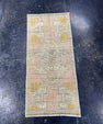 Turkish Mini Rug Oriental Hand Knotted Vintage Rug  1'4" x  2'11'' #12016