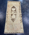 Turkish Mini Rug Oriental Hand Knotted Vintage Rug  1'5" x  3'3'' #12017