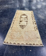 Turkish Mini Rug Oriental Hand Knotted Vintage Rug  1'5" x  3'3'' #12017