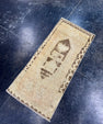 Turkish Mini Rug Oriental Hand Knotted Vintage Rug  1'5" x  3'3'' #12017