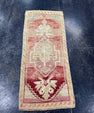 Turkish Mini Rug Oriental Hand Knotted Vintage Rug  1'7" x  3'7'' #12018