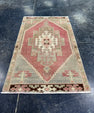 Turkish Mini Rug Oriental Hand Knotted Vintage Rug  1'7" x  2'8'' #12021