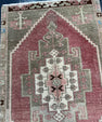 Turkish Mini Rug Oriental Hand Knotted Vintage Rug  1'7" x  2'8'' #12021