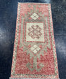 Turkish Mini Rug Oriental Hand Knotted Vintage Rug  1'6" x  3'2'' #12008