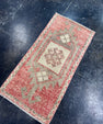Turkish Mini Rug Oriental Hand Knotted Vintage Rug  1'6" x  3'2'' #12008