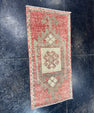 Turkish Mini Rug Oriental Hand Knotted Vintage Rug  1'6" x  3'2'' #12008