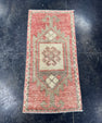 Turkish Mini Rug Oriental Hand Knotted Vintage Rug  1'6" x  3'2'' #12008