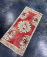 Turkish Mini Rug Oriental Hand Knotted Vintage Rug  1'7" x  3'4'' #12020