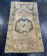 Turkish Mini Rug Oriental Hand Knotted Vintage Rug  1'7" x  2'6'' #12007