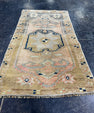 Turkish Mini Rug Oriental Hand Knotted Vintage Rug  1'7" x  2'6'' #12007