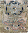 Turkish Mini Rug Oriental Hand Knotted Vintage Rug  1'7" x  2'6'' #12007