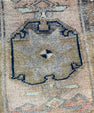 Turkish Mini Rug Oriental Hand Knotted Vintage Rug  1'7" x  2'6'' #12007