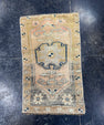 Turkish Mini Rug Oriental Hand Knotted Vintage Rug  1'7" x  2'6'' #12007