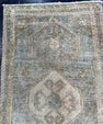 Turkish Mini Rug Oriental Hand Knotted Vintage Rug  1'5" x  2'10'' #12006