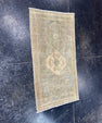 Turkish Mini Rug Oriental Hand Knotted Vintage Rug  1'5" x  2'10'' #12006