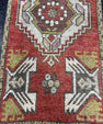Turkish Mini Rug Oriental Hand Knotted Vintage Rug  1'7" x  3'2'' #12010