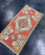 Turkish Mini Rug Oriental Hand Knotted Vintage Rug  1'7" x  3'2'' #12010