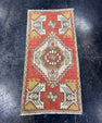 Turkish Mini Rug Oriental Hand Knotted Vintage Rug  1'7" x  3'2'' #12010