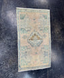 Turkish Mini Rug Oriental Hand Knotted Vintage Rug  1'7" x  2'9'' #12011
