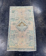Turkish Mini Rug Oriental Hand Knotted Vintage Rug  1'7" x  2'9'' #12011