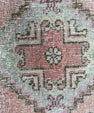 Turkish Mini Rug Oriental Hand Knotted Vintage Rug  1'6" x  3'2'' #12012