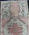 Turkish Mini Rug Oriental Hand Knotted Vintage Rug  1'6" x  3'2'' #12012