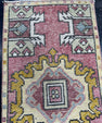 Turkish Mini Rug Oriental Hand Knotted Vintage Rug  1'6" x  3'1'' #12013