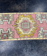 Turkish Mini Rug Oriental Hand Knotted Vintage Rug  1'6" x  3'1'' #12013