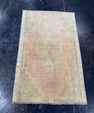 Turkish Mini Rug Oriental Hand Knotted Vintage Rug  1'9" x  2'9'' #12014