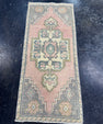 Turkish Mini Rug Oriental Hand Knotted Vintage Rug  1'6" x  3'4'' #12015