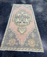 Turkish Mini Rug Oriental Hand Knotted Vintage Rug  1'6" x  3'4'' #12015