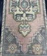 Turkish Mini Rug Oriental Hand Knotted Vintage Rug  1'6" x  3'4'' #12015