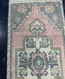 Turkish Mini Rug Oriental Hand Knotted Vintage Rug  1'6" x  3'4'' #12015