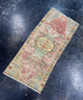 Turkish Mini Rug Oriental Hand Knotted Vintage Rug  1'4" x  3'1'' #12005