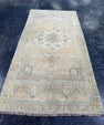 Turkish Mini Rug Oriental Hand Knotted Vintage Rug  1'7" x  3'5'' #12004