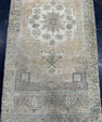 Turkish Mini Rug Oriental Hand Knotted Vintage Rug  1'7" x  3'5'' #12004