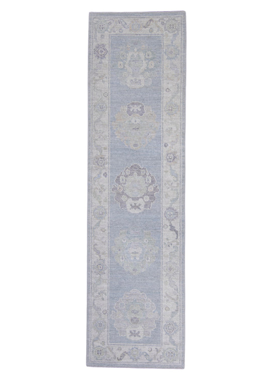 Turkish Oushak Runner Rug 2'10" x 10'3" #16285