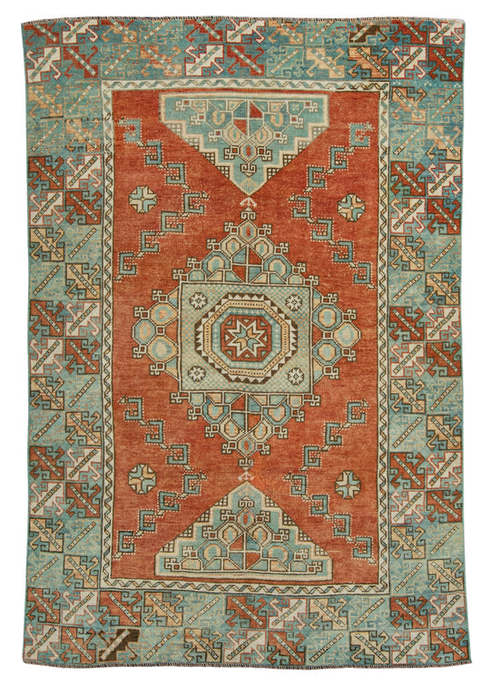 Turkish Vintage Rug 4'9" x 7' #17944