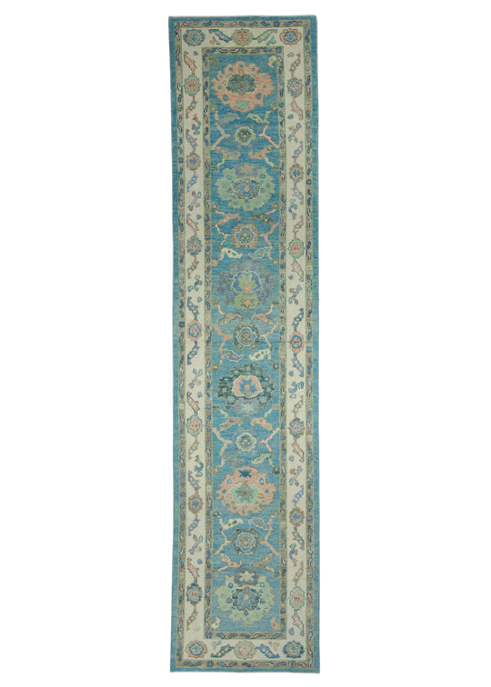 Turkish Oushak Runner Rug 2'11" x 13'2" #17192