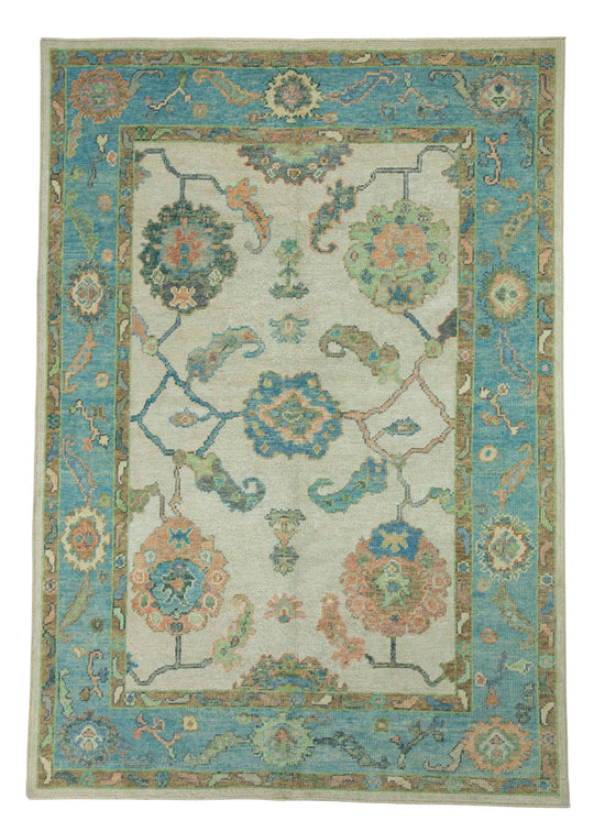 Turkish Oushak Rug 5'1" x 7'3" #17209
