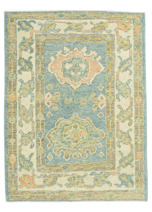 Turkish Oushak Rug 2'11" x 3'11" #22194