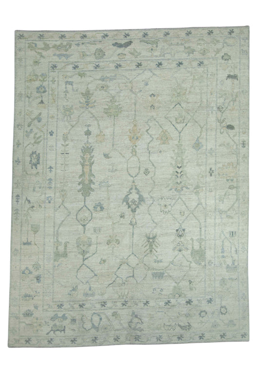 Turkish Oushak Rug 9'1" x 12'1" #18700