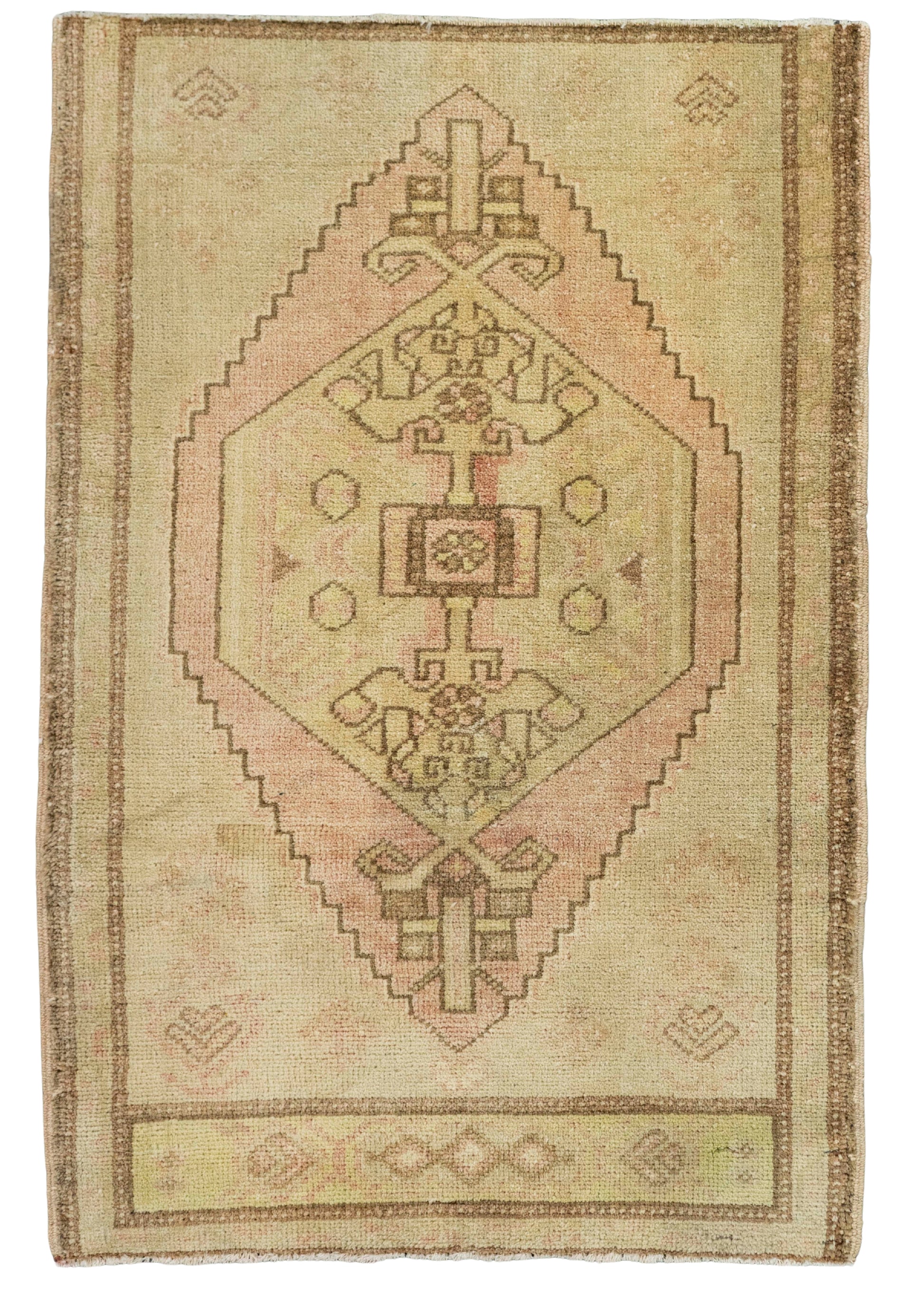 Turkish Mini Rug Oriental Hand Knotted Vintage Rug  1'10" x  2'8" #22040