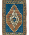 Turkish Mini Rug Oriental Hand Knotted Vintage Rug 1'10" x 2'10" #16205