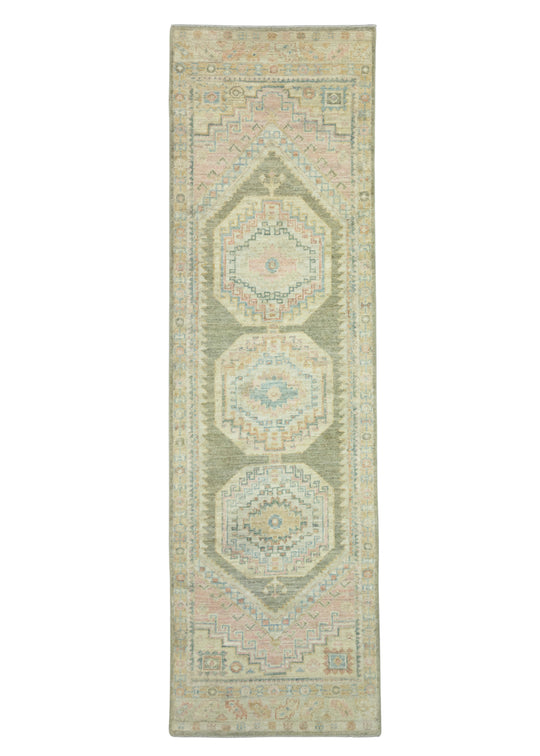 Turkish Oushak Runner Rug 2'11" x 10' #17237
