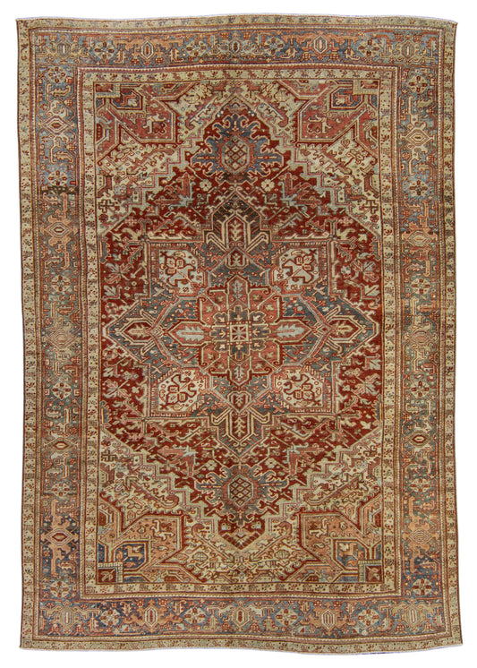 Turkish Antique Runner Rug 7'6" x 10'10" #23669