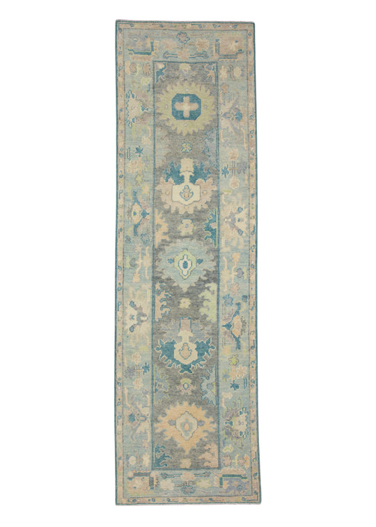 Turkish Oushak Runner Rug 2'9" x 9'5" #17211