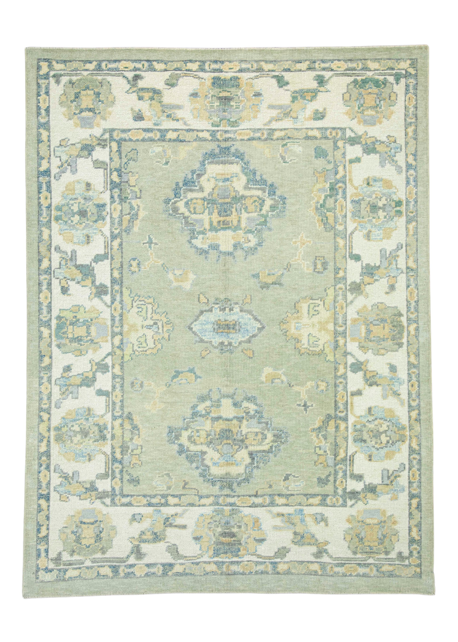 Turkish Oushak Rug 5'2" x 6'11" #19104