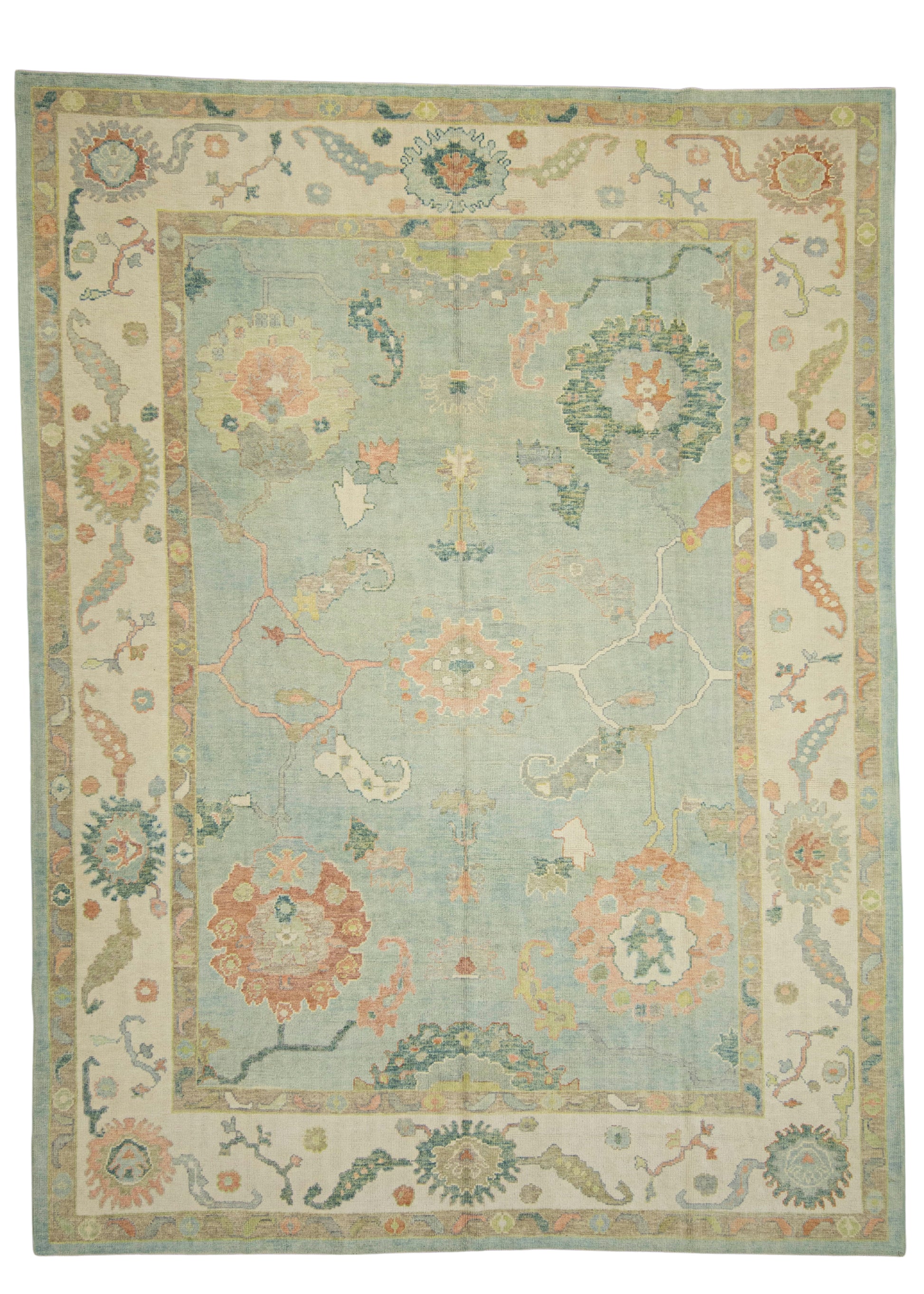 Turkish Oushak Rug 9'7" x 12'7" #22195